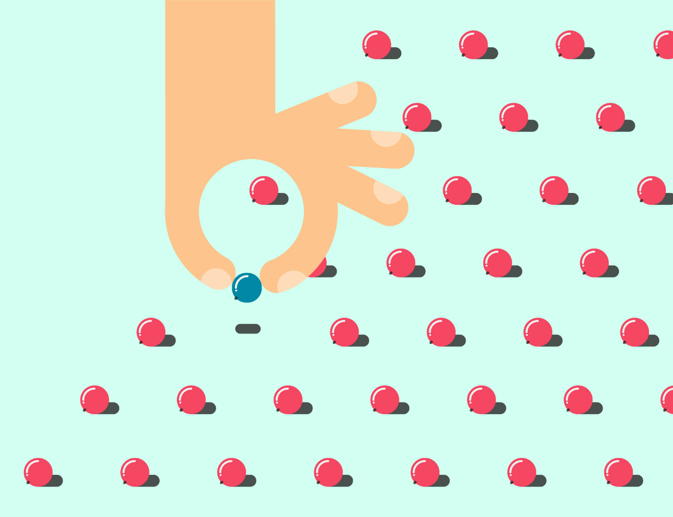 pyramid red blue berries